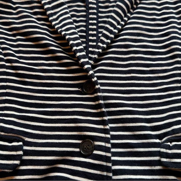 J.Crew Women’s Striped Knit Blazer - Size Small - Navy & White - Picture 7 of 14